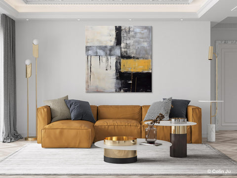 Extra Large Original Artwork, Large Paintings for Bedroom, Abstract Landscape Painting on Canvas, Oversized Contemporary Wall Art Paintings-Art Painting Canvas