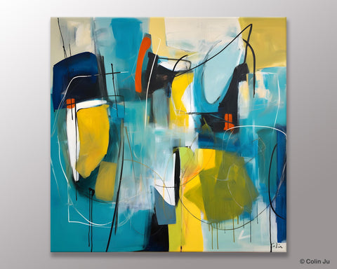 Acrylic Painting for Living Room, Contemporary Abstract Artwork, Extra Large Wall Art Paintings, Original Modern Artwork on Canvas-Art Painting Canvas