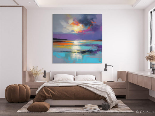 Large Abstract Painting for Living Room, Original Abstract Wall Art, Landscape Acrylic Art, Landscape Canvas Art, Hand Painted Canvas Art-Art Painting Canvas