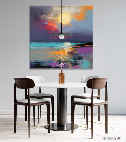 Abstract Landscape Paintings, Simple Wall Art Ideas, Original Landscape Abstract Painting, Large Landscape Canvas Paintings, Buy Art Online-Art Painting Canvas