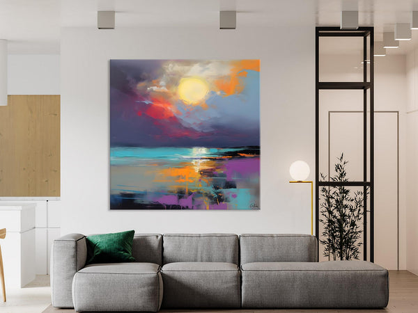 Abstract Landscape Paintings, Simple Wall Art Ideas, Original Landscape Abstract Painting, Large Landscape Canvas Paintings, Buy Art Online-Art Painting Canvas
