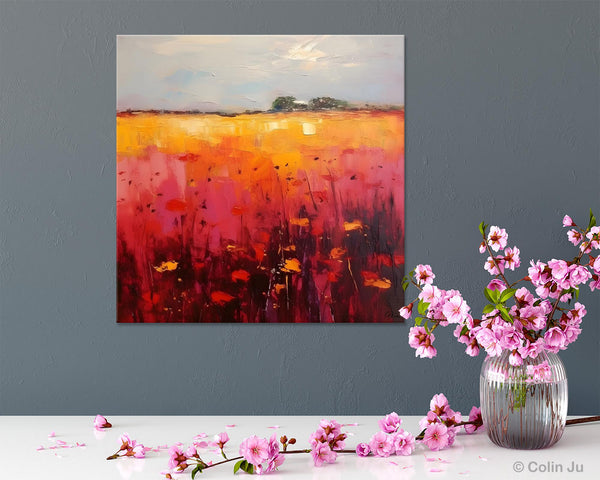Contemporary Wall Art Paintings, Large Acrylic Paintings on Canvas, Abstract Landscape Paintings for Living Room, Landscape Canvas Art-Art Painting Canvas