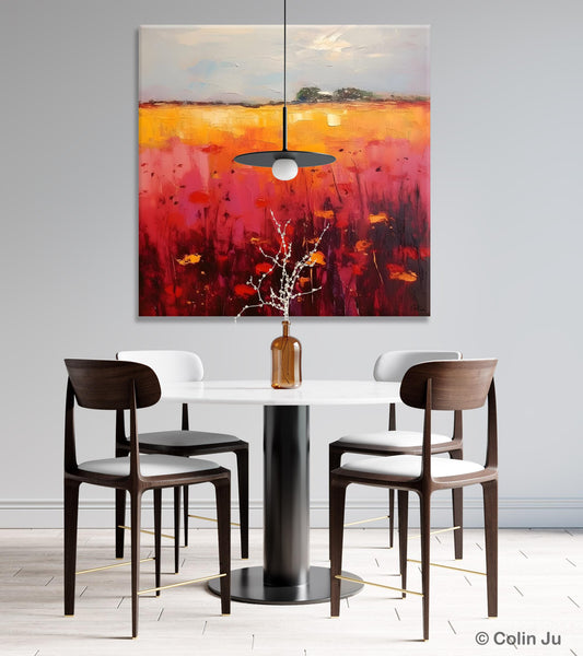 Contemporary Wall Art Paintings, Large Acrylic Paintings on Canvas, Abstract Landscape Paintings for Living Room, Landscape Canvas Art-Art Painting Canvas