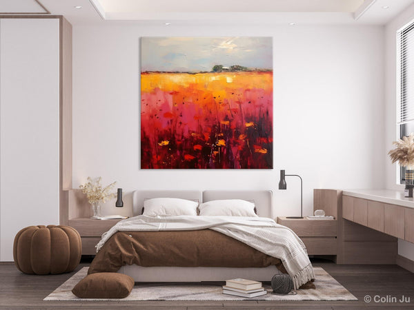 Contemporary Wall Art Paintings, Large Acrylic Paintings on Canvas, Abstract Landscape Paintings for Living Room, Landscape Canvas Art-Art Painting Canvas