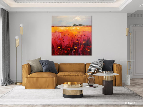 Contemporary Wall Art Paintings, Large Acrylic Paintings on Canvas, Abstract Landscape Paintings for Living Room, Landscape Canvas Art-Art Painting Canvas