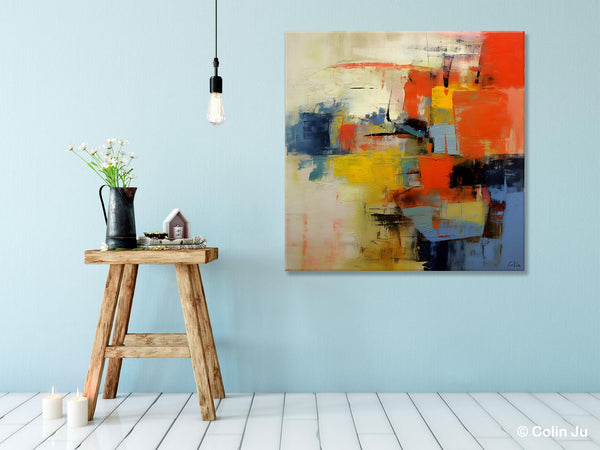 Abstract Wall Paintings, Contemporary Wall Art Paintings, Extra Large Paintings for Dining Room, Hand Painted Canvas Art, Original Artowrk-Art Painting Canvas