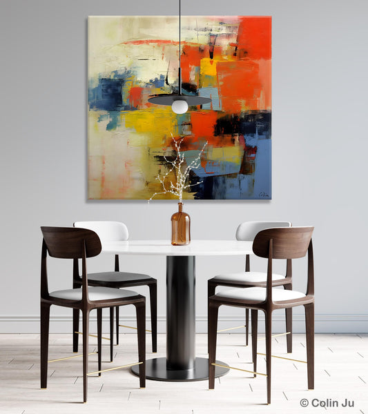 Abstract Wall Paintings, Contemporary Wall Art Paintings, Extra Large Paintings for Dining Room, Hand Painted Canvas Art, Original Artowrk-Art Painting Canvas
