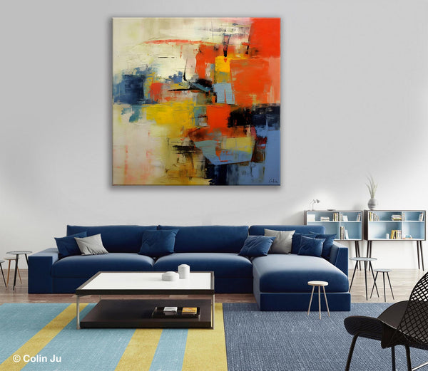 Abstract Wall Paintings, Contemporary Wall Art Paintings, Extra Large Paintings for Dining Room, Hand Painted Canvas Art, Original Artowrk-Art Painting Canvas