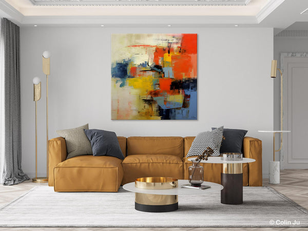 Abstract Wall Paintings, Contemporary Wall Art Paintings, Extra Large Paintings for Dining Room, Hand Painted Canvas Art, Original Artowrk-Art Painting Canvas