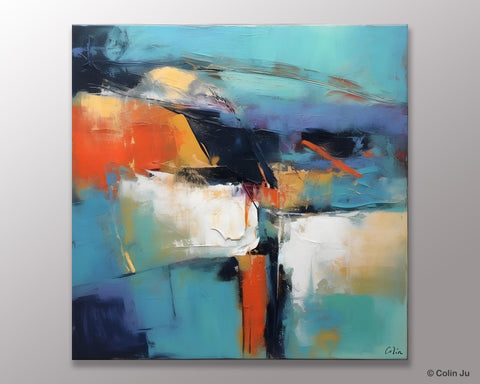Modern Wall Art Paintings, Canvas Paintings for Bedroom, Buy Wall Art Online, Contemporary Acrylic Painting on Canvas, Large Original Art-Art Painting Canvas