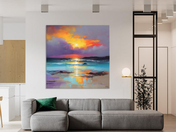 Abstract Landscape Painting for Living Room, Original Landscape Wall Art, Landscape Oil Paintings, Landscape Canvas Art, Hand Painted Canvas Art-Art Painting Canvas