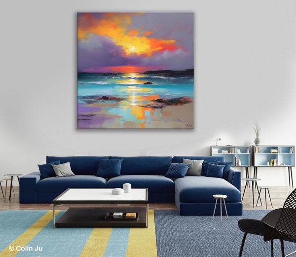Abstract Landscape Painting for Living Room, Original Landscape Wall Art, Landscape Oil Paintings, Landscape Canvas Art, Hand Painted Canvas Art-Art Painting Canvas