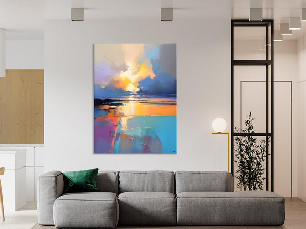 Landscape Canvas Painting, Abstract Landscape Painting, Original Landscape Art, Canvas Painting for Bedroom, Large Wall Art Paintings for Living Room-Art Painting Canvas
