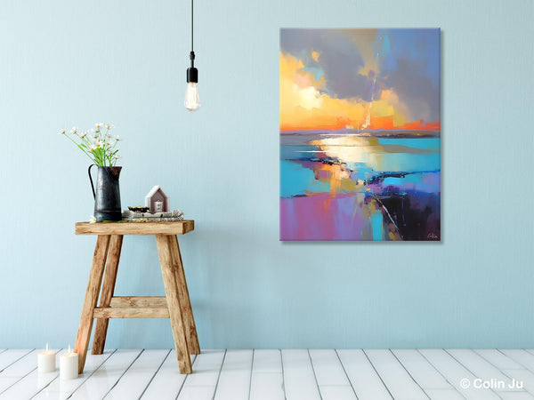 Original Modern Wall Art Painting, Canvas Painting for Living Room, Abstract Landscape Paintings, Oversized Contemporary Abstract Artwork-Art Painting Canvas