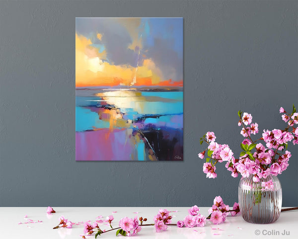 Original Modern Wall Art Painting, Canvas Painting for Living Room, Abstract Landscape Paintings, Oversized Contemporary Abstract Artwork-Art Painting Canvas