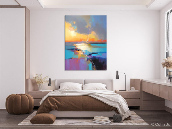 Original Modern Wall Art Painting, Canvas Painting for Living Room, Abstract Landscape Paintings, Oversized Contemporary Abstract Artwork-Art Painting Canvas