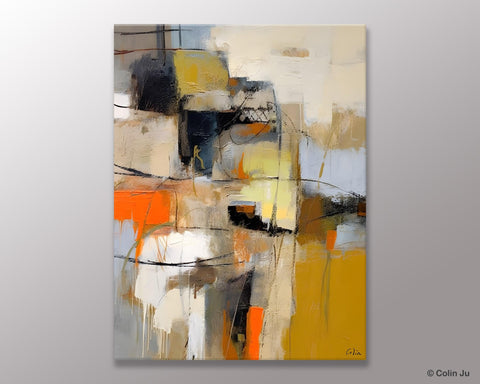 Acrylic Abstract Painting Behind Sofa, Large Painting on Canvas, Living Room Wall Art Paintings, Original Abstract Painting on Canvas-Art Painting Canvas