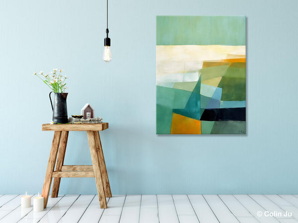 Dining Room Wall Art Ideas, Abstract Modern Painting, Acrylic Canvas Paintings, Original Geometric Canvas Art, Contemporary Art Painting-Art Painting Canvas