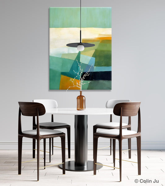 Dining Room Wall Art Ideas, Abstract Modern Painting, Acrylic Canvas Paintings, Original Geometric Canvas Art, Contemporary Art Painting-Art Painting Canvas