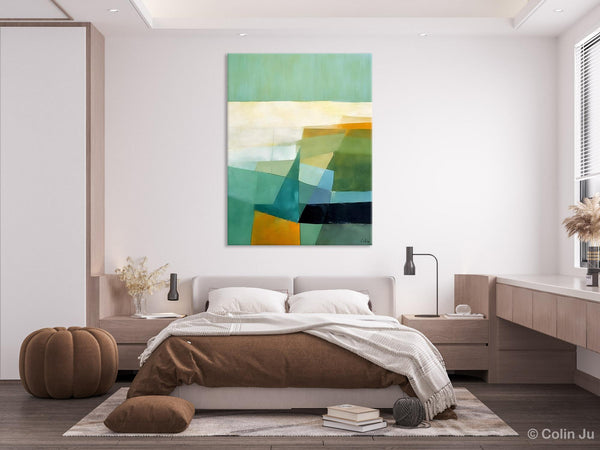 Dining Room Wall Art Ideas, Abstract Modern Painting, Acrylic Canvas Paintings, Original Geometric Canvas Art, Contemporary Art Painting-Art Painting Canvas