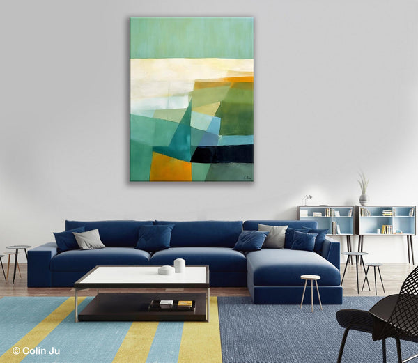 Dining Room Wall Art Ideas, Abstract Modern Painting, Acrylic Canvas Paintings, Original Geometric Canvas Art, Contemporary Art Painting-Art Painting Canvas
