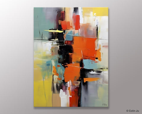 Abstract Canvas Painting, Modern Paintings for Living Room, Huge Painting for Sale, Original Hand Painted Wall Art-Art Painting Canvas