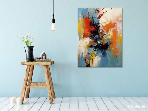 Hand Painted Acrylic Painting, Modern Contemporary Artwork, Original Wall Art Painting for Living Room, Acrylic Paintings for Dining Room-Art Painting Canvas