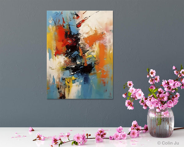 Hand Painted Acrylic Painting, Modern Contemporary Artwork, Original Wall Art Painting for Living Room, Acrylic Paintings for Dining Room-Art Painting Canvas