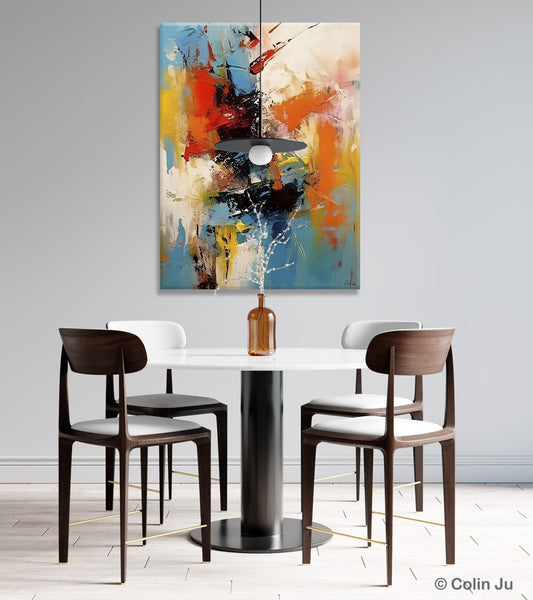 Hand Painted Acrylic Painting, Modern Contemporary Artwork, Original Wall Art Painting for Living Room, Acrylic Paintings for Dining Room-Art Painting Canvas