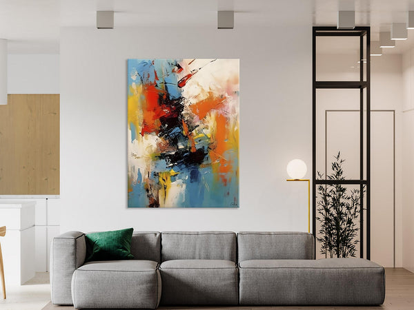 Hand Painted Acrylic Painting, Modern Contemporary Artwork, Original Wall Art Painting for Living Room, Acrylic Paintings for Dining Room-Art Painting Canvas