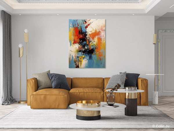 Hand Painted Acrylic Painting, Modern Contemporary Artwork, Original Wall Art Painting for Living Room, Acrylic Paintings for Dining Room-Art Painting Canvas