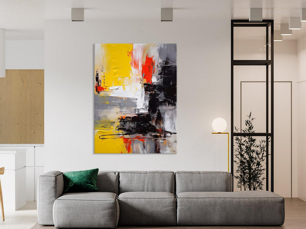 Original Abstract Art, Contemporary Acrylic Painting, Hand Painted Canvas Art, Modern Wall Art Ideas for Dining Room, Large Canvas Paintings-Art Painting Canvas