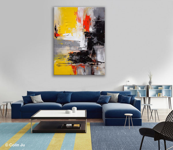 Original Abstract Art, Contemporary Acrylic Painting, Hand Painted Canvas Art, Modern Wall Art Ideas for Dining Room, Large Canvas Paintings-Art Painting Canvas