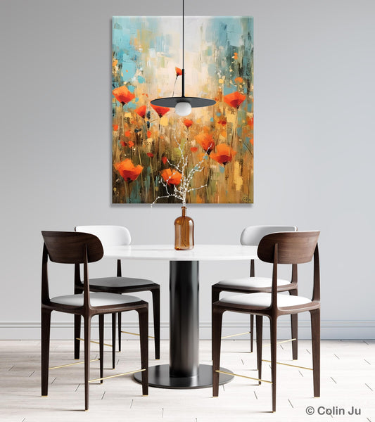Abstract Flower Painting, Flower Acrylic Painting, Canvas Painting Flower, Original Paintings on Canvas, Modern Acrylic Paintings for Bedroom-Art Painting Canvas