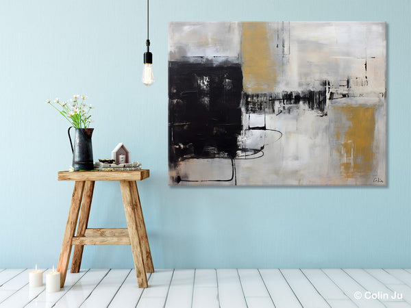Simple Modern Art, Contemporary Acrylic Paintings, Oversized Paintings on Canvas, Large Original Abstract Wall Art, Large Canvas Paintings for Bedroom-Art Painting Canvas