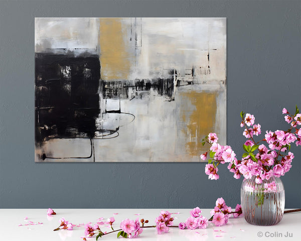 Simple Modern Art, Contemporary Acrylic Paintings, Oversized Paintings on Canvas, Large Original Abstract Wall Art, Large Canvas Paintings for Bedroom-Art Painting Canvas