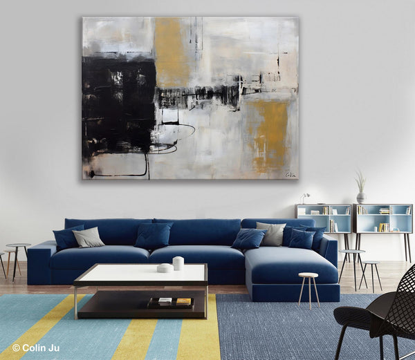 Simple Modern Art, Contemporary Acrylic Paintings, Oversized Paintings on Canvas, Large Original Abstract Wall Art, Large Canvas Paintings for Bedroom-Art Painting Canvas