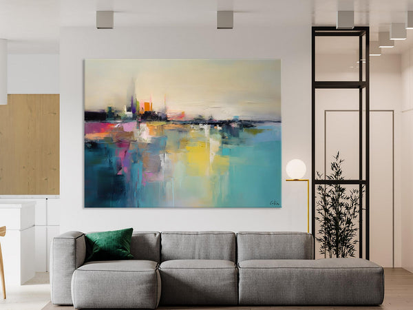 Acrylic Painting on Canvas, Original Landscape Paintings, Landscape Canvas Paintings for Living Room, Extra Large Modern Wall Art Paintings-Art Painting Canvas