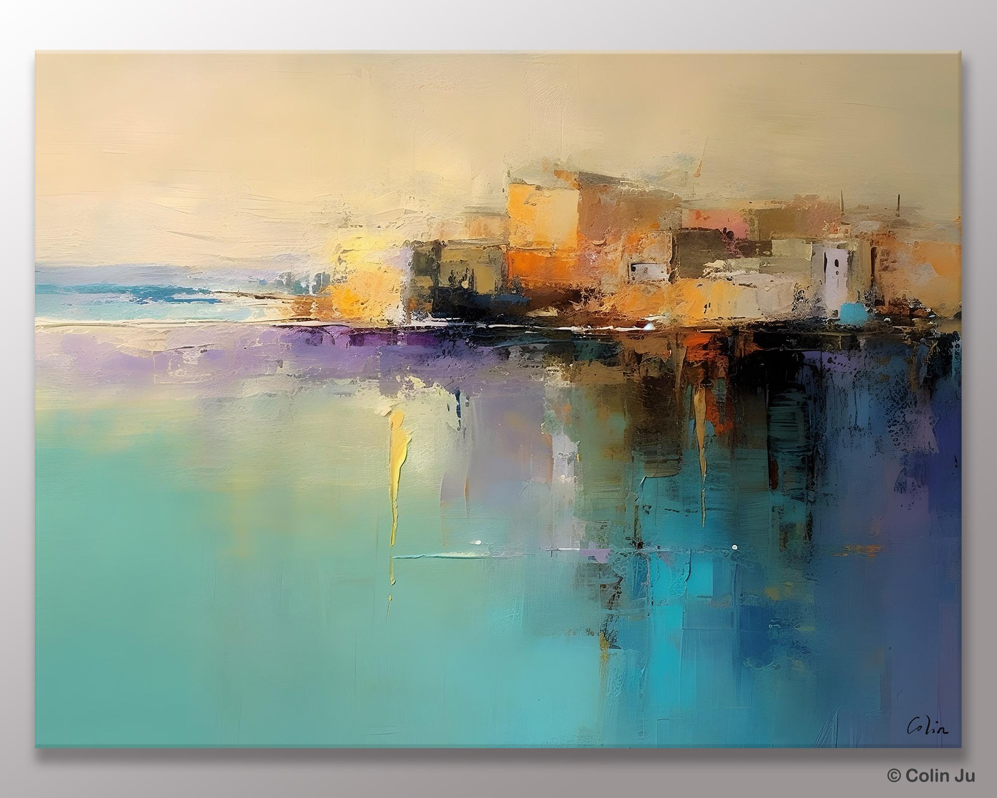 Original Landscape Paintings, Landscape Canvas Paintings for Living Room, Acrylic Painting on Canvas, Extra Large Modern Wall Art Paintings-Art Painting Canvas