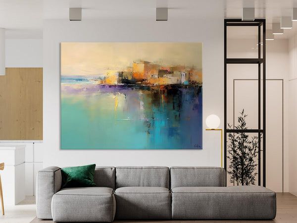 Original Landscape Paintings, Landscape Canvas Paintings for Living Room, Acrylic Painting on Canvas, Extra Large Modern Wall Art Paintings-Art Painting Canvas
