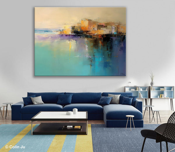 Original Landscape Paintings, Landscape Canvas Paintings for Living Room, Acrylic Painting on Canvas, Extra Large Modern Wall Art Paintings-Art Painting Canvas