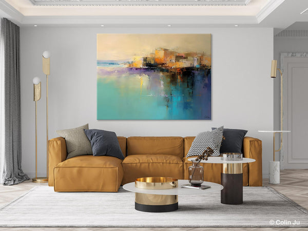 Original Landscape Paintings, Landscape Canvas Paintings for Living Room, Acrylic Painting on Canvas, Extra Large Modern Wall Art Paintings-Art Painting Canvas