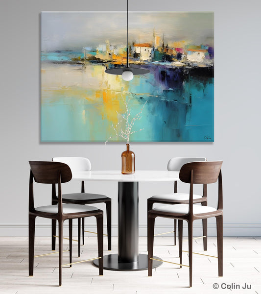 Extra Large Paintings for Bedroom, Abstract Landscape Painting, Landscape Wall Art Paintings, Original Modern Abstract Art-Art Painting Canvas