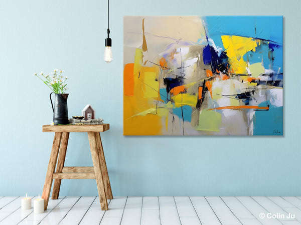 Simple Modern Abstract Art, Hand Painted Canvas Art, Original Wall Art Paintings, Modern Paintings for Living Room, Buy Paintings Online-Art Painting Canvas