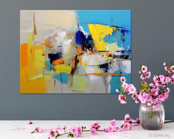 Simple Modern Abstract Art, Hand Painted Canvas Art, Original Wall Art Paintings, Modern Paintings for Living Room, Buy Paintings Online-Art Painting Canvas