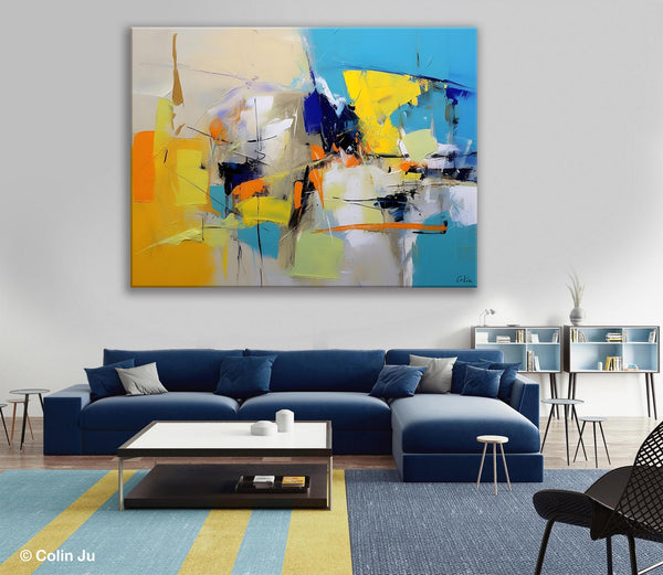 Simple Modern Abstract Art, Hand Painted Canvas Art, Original Wall Art Paintings, Modern Paintings for Living Room, Buy Paintings Online-Art Painting Canvas