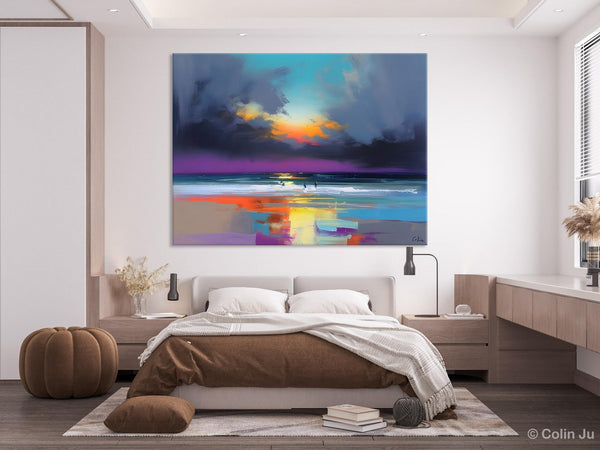 Large Landscape Canvas Paintings, Buy Art Online, Living Room Abstract Paintings, Original Landscape Abstract Painting, Simple Wall Art Ideas-Art Painting Canvas