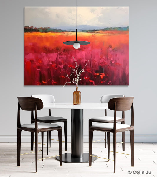 Landscape Paintings for Living Room, Landscape Canvas Paintings, Abstract Landscape Paintings, Original Modern Wall Art, Hand Painted Canvas Art-Art Painting Canvas