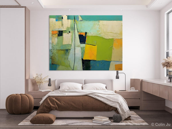Bedroom Abstract Paintings, Original Abstract Art for Dining Room, Palette Knife Paintings, Large Acrylic Painting on Canvas, Hand Painted Canvas Art-Art Painting Canvas