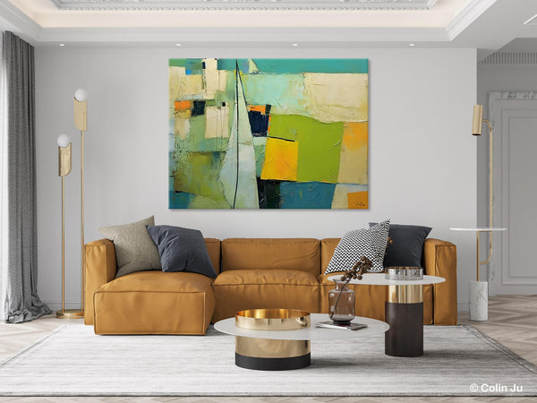 Bedroom Abstract Paintings, Original Abstract Art for Dining Room, Palette Knife Paintings, Large Acrylic Painting on Canvas, Hand Painted Canvas Art-Art Painting Canvas